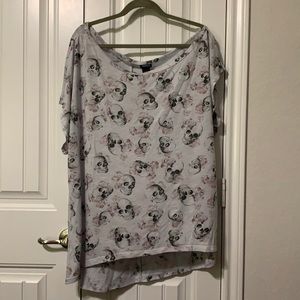 Torrid - Hi low - Skull & Roses off shoulder top